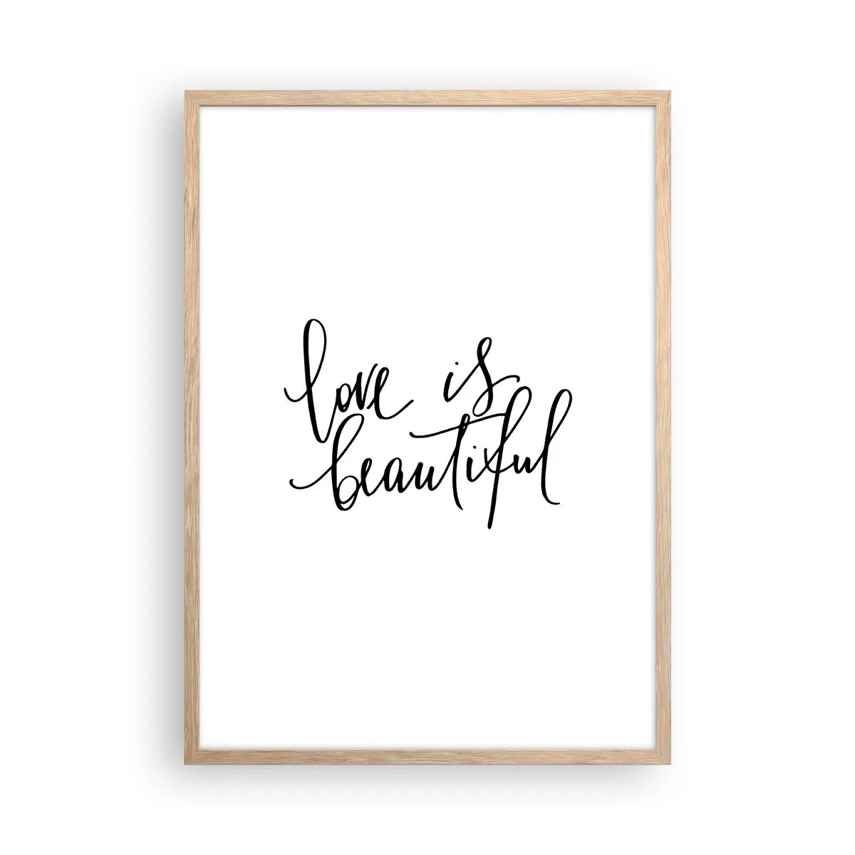 Plakat w ramie jasny dąb - Czytaj i powtarzaj - 50x70 cm