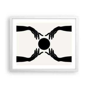 Plakat w białej ramie - Tajemny znak - 50x40 cm