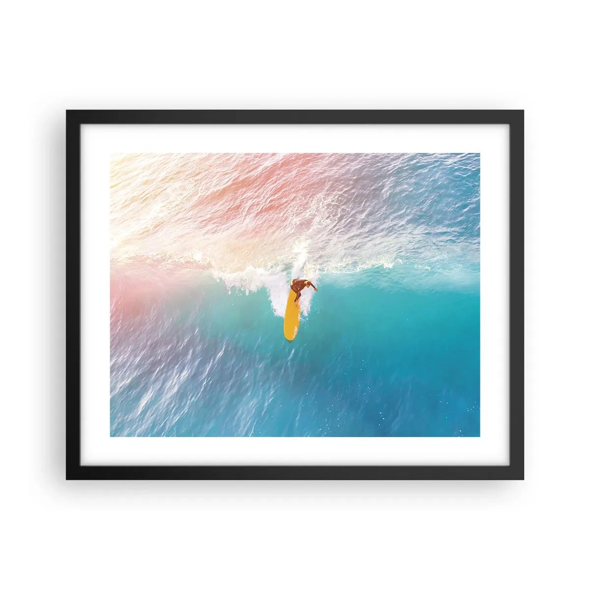 Plakat w czarnej ramie - Oceaniczny jeździec - 50x40 cm