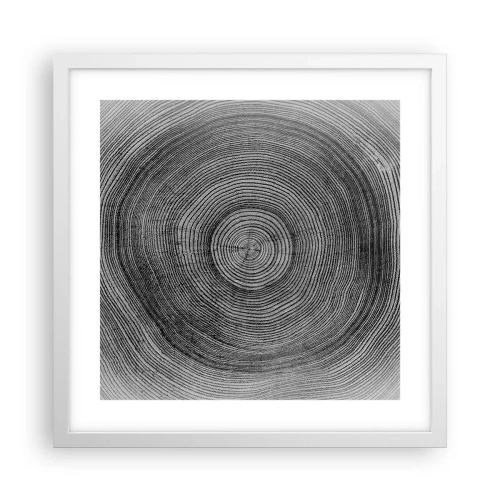 Plakat w białej ramie - Znak czasu - 40x40 cm