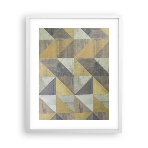 Plakat w białej ramie - Pod kątem trójkąta - 40x50 cm
