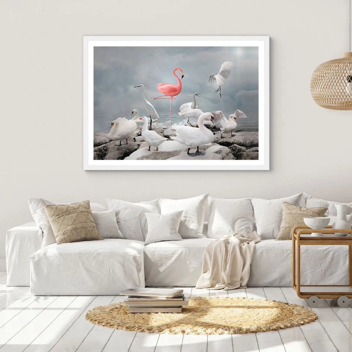 Plakat w białej ramie - Skąd się tu wziąłem? - 91x61 cm