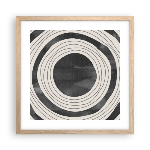 Plakat w ramie jasny dąb - W samo sedno - 40x40 cm