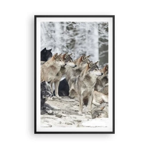 Plakat w czarnej ramie - Rodzina i przyjaciele - 61x91 cm