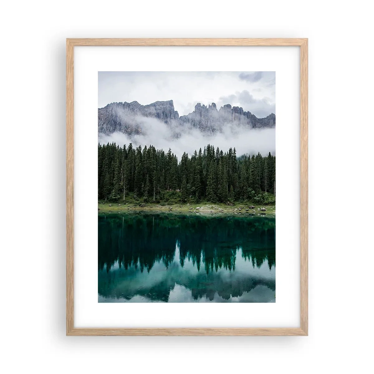 Plakat w ramie jasny dąb - Cicho, cicho, nie budźmy wody spiącej… - 40x50 cm