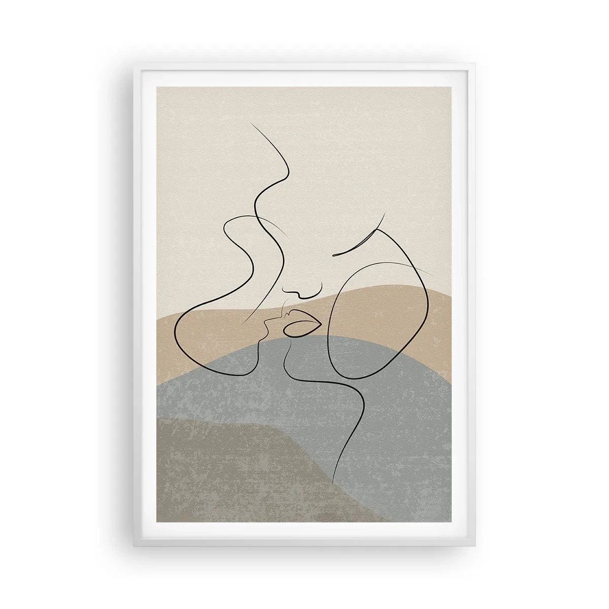 Plakat w białej ramie - Jak muśnięcie pędzlem - 70x100 cm