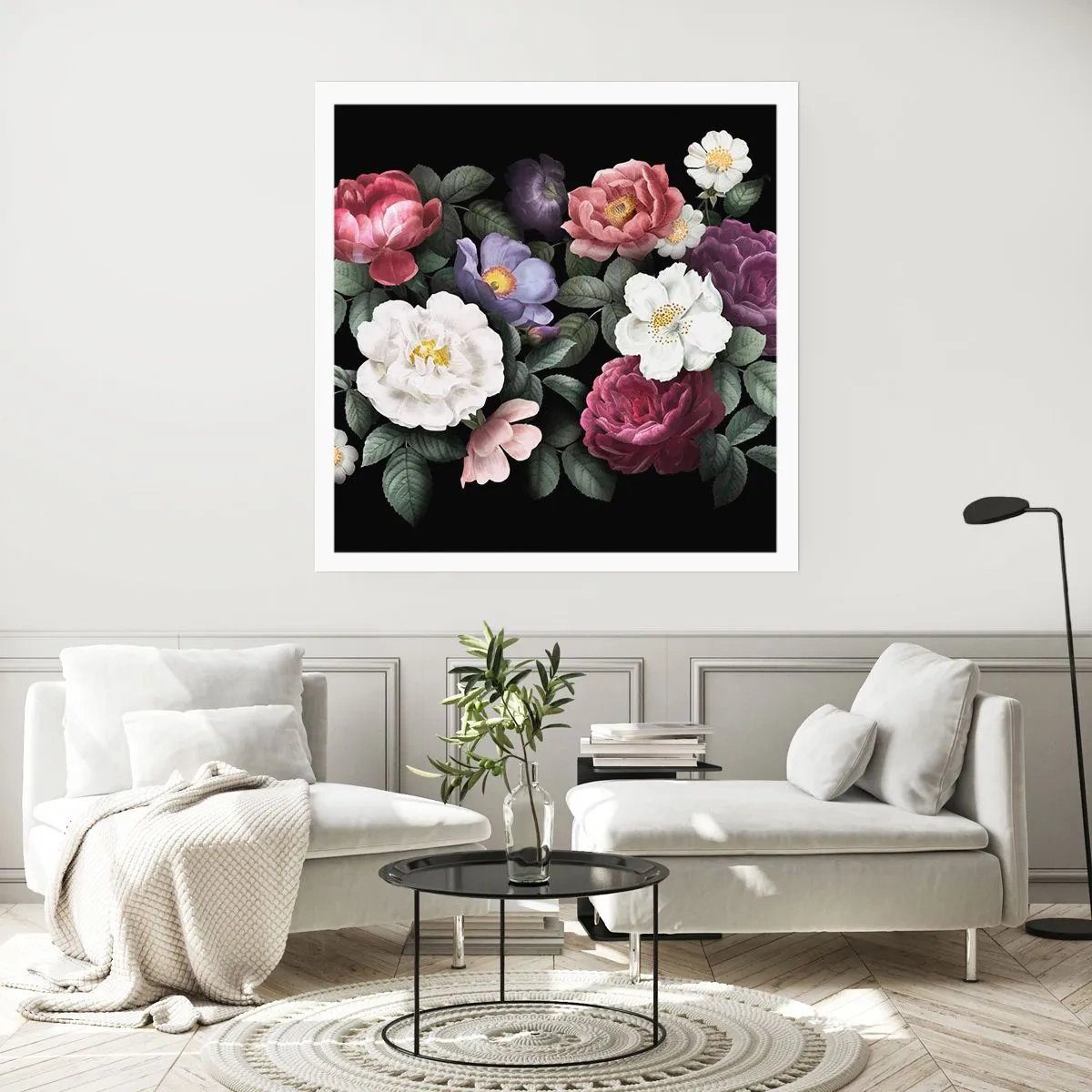 Plakat - Z angielskiego ogrodu - 60x60 cm