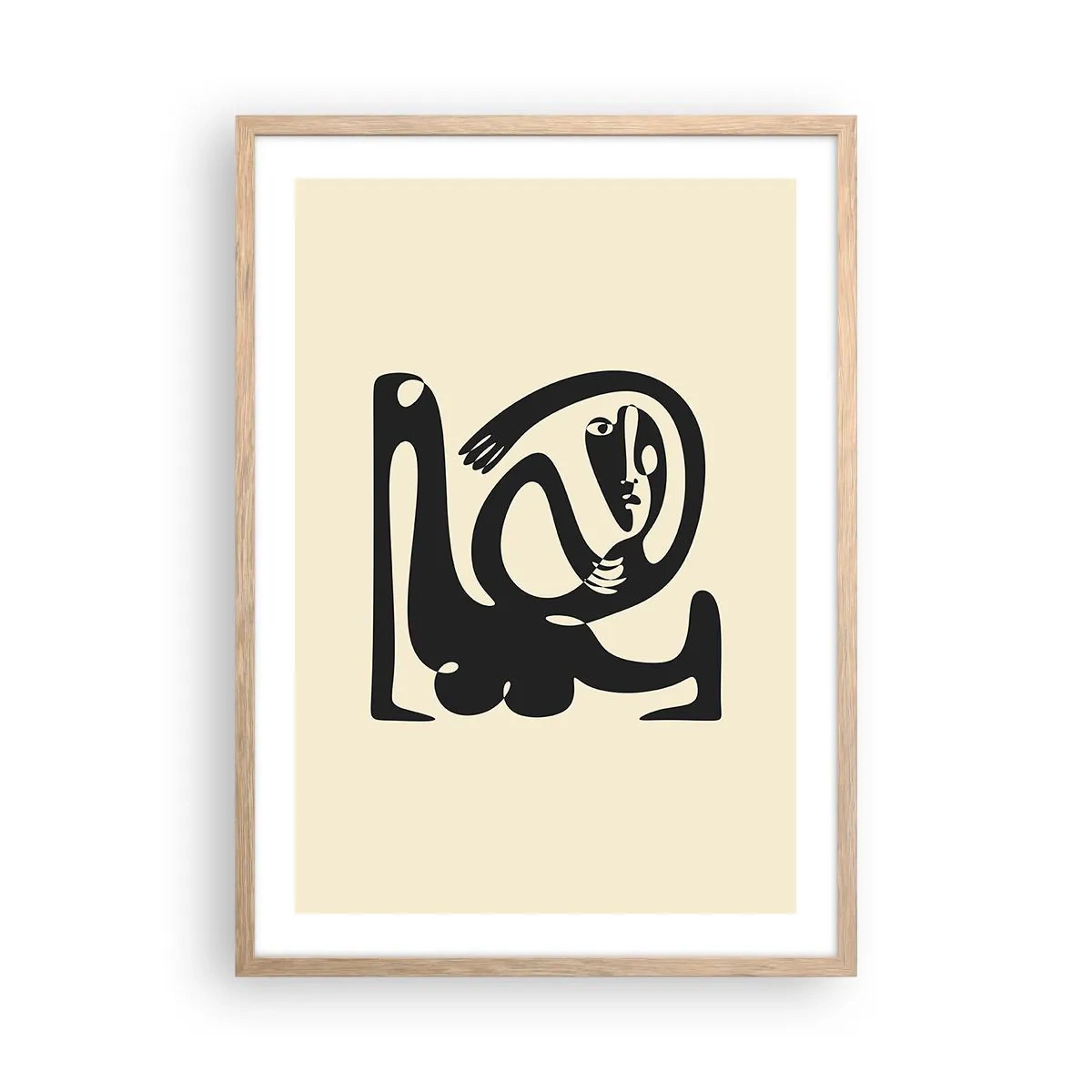 Plakat w ramie jasny dąb - Prawie Picasso - 50x70 cm