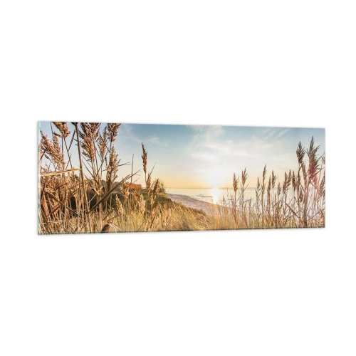 Obraz na szkle - Północna plaża - 90x30 cm