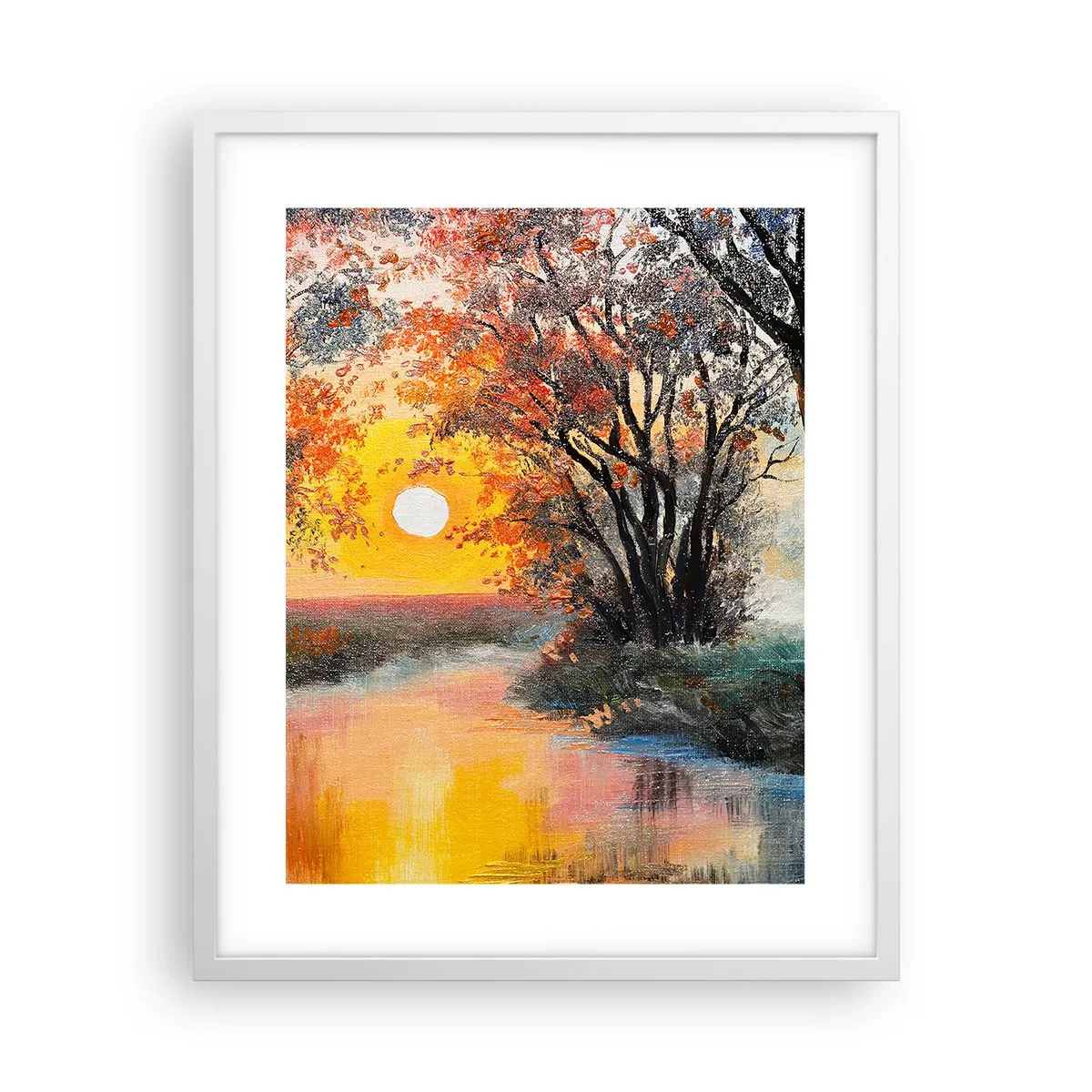 Plakat w białej ramie - Jesienne klimaty - 40x50 cm