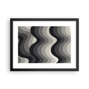 Plakat w czarnej ramie - Fala za falą - 40x30 cm