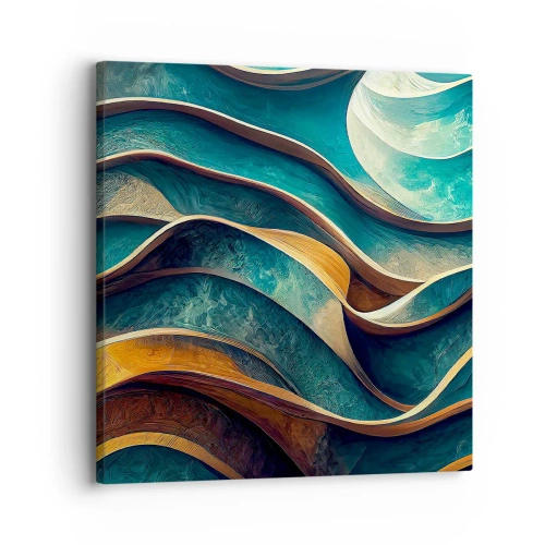 Obraz na płótnie - Meandry błękitu - 30x30 cm