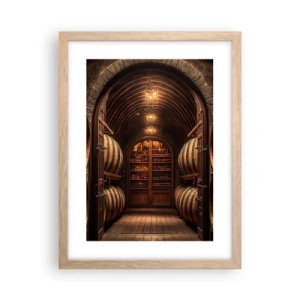 Plakat w ramie jasny dąb - Klimatyczna piwnica - 30x40 cm