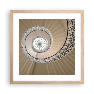 Plakat w ramie jasny dąb - W środku muszli - 40x40 cm