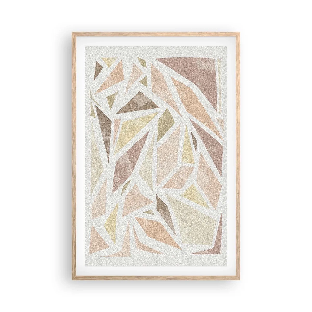 Plakat w ramie jasny dąb - Kompozycja witrażowa - 61x91 cm