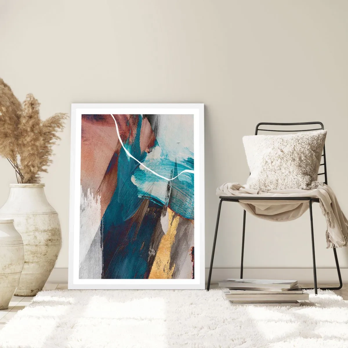 Plakat w białej ramie - Z rozmachem i energicznie - 50x70 cm