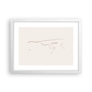Plakat w białej ramie - Kształt pragnienia - 40x30 cm
