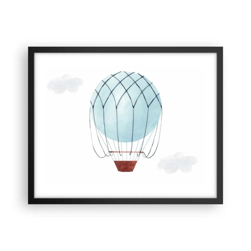 Plakat w czarnej ramie - Cały w chmurach - 50x40 cm