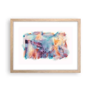Plakat w ramie jasny dąb - Kolorowy bałagan - 40x30 cm