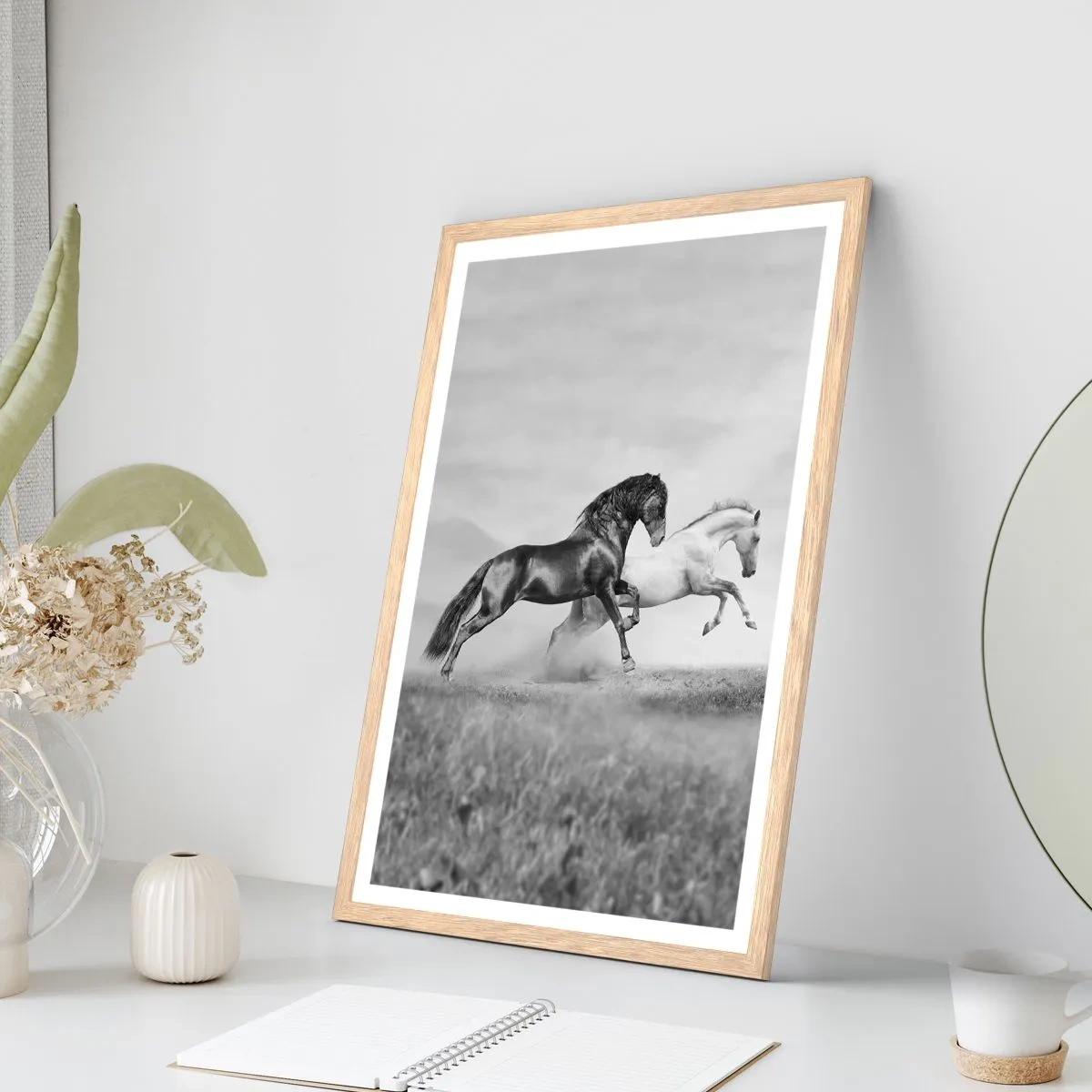 Plakat w ramie jasny dąb - Anioły i demony - 61x91 cm