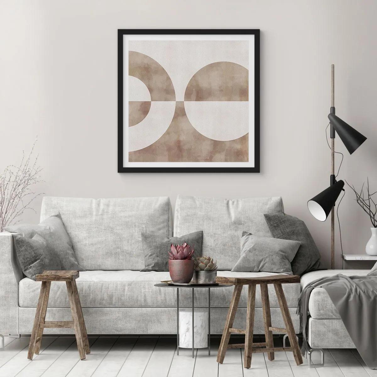 Plakat w czarnej ramie - Podobieństwa i różnice - 40x40 cm