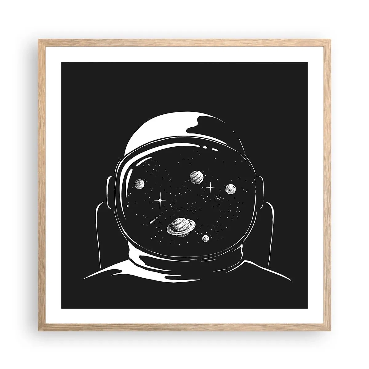 Plakat w ramie jasny dąb - Niezły widok - 60x60 cm