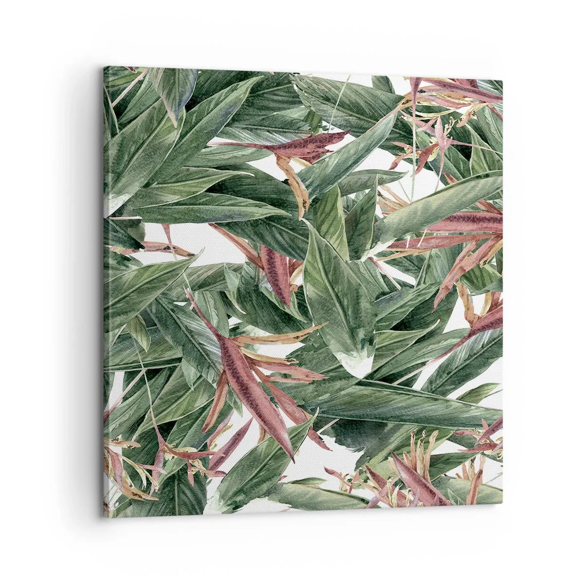 Obraz na płótnie - Szmaragdowo-liliowy gąszcz - 60x60 cm