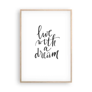 Plakat w ramie jasny dąb - Of course - 70x100 cm