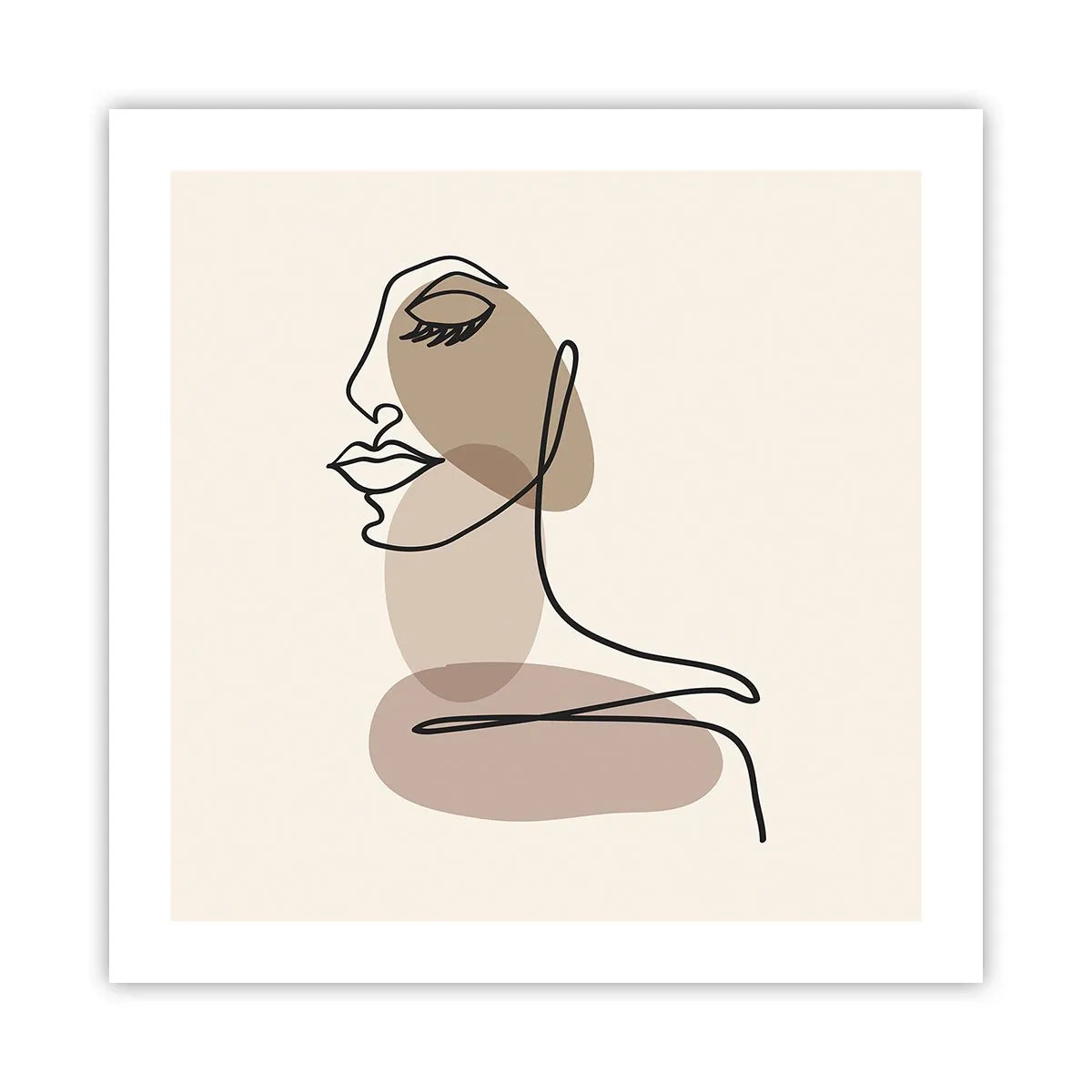 Plakat - Pewna linia piękna - 50x50 cm