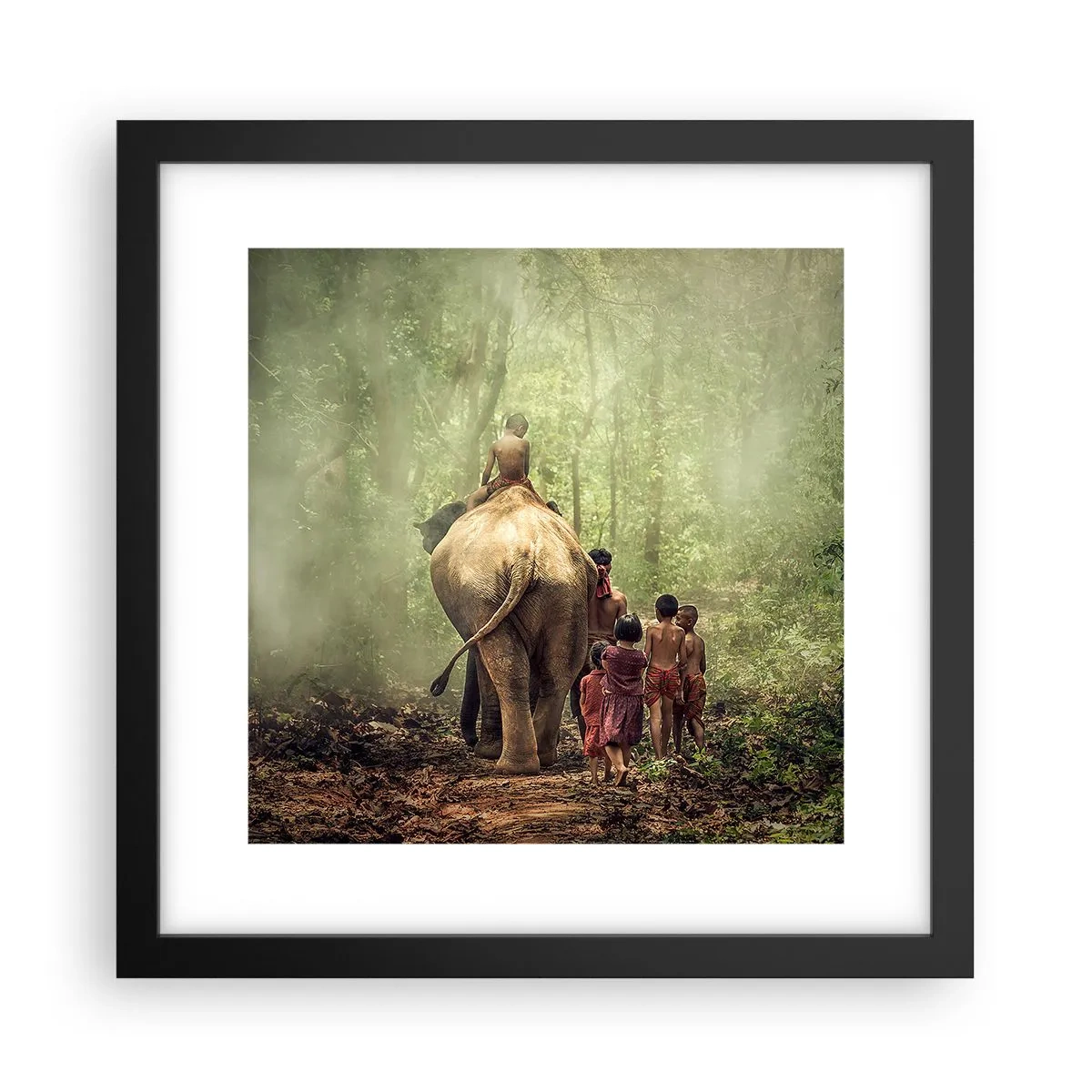 Plakat w czarnej ramie - Nowa Księga Dżungli - 30x30 cm