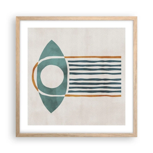Plakat w ramie jasny dąb - Znaki i rytuały - 50x50 cm