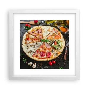 Plakat w białej ramie - Wachlarz smaków - 30x30 cm