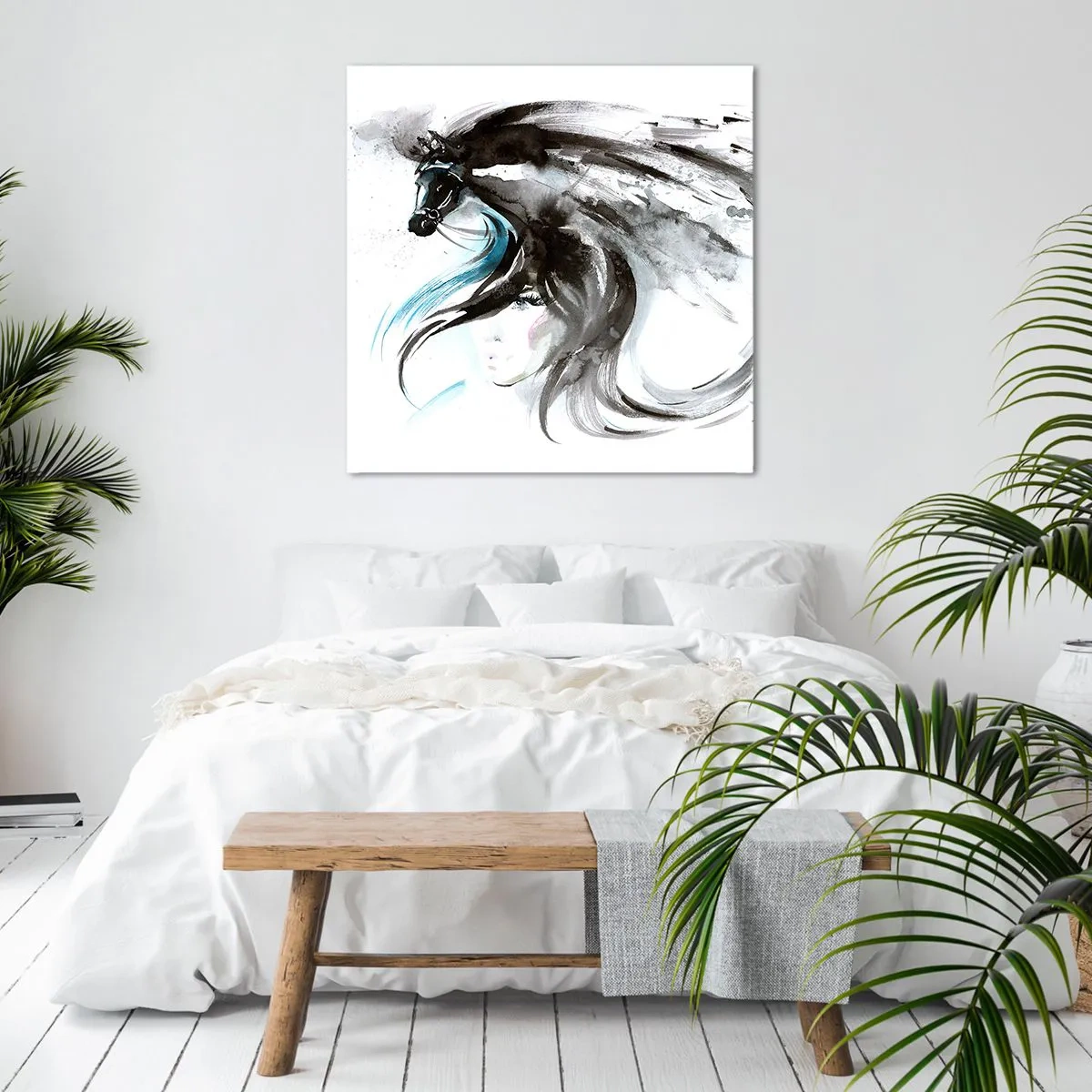 Obraz na płótnie - Galop Czarnego Księcia - 60x60 cm
