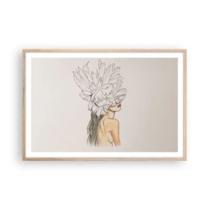 Plakat w ramie jasny dąb - Piękność ukoronowana - 91x61 cm