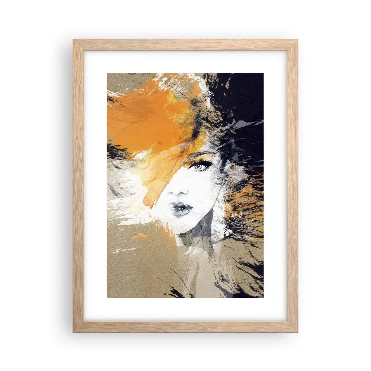 Plakat w ramie jasny dąb - I staje się światło - 30x40 cm