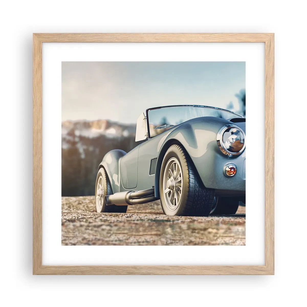 Plakat w ramie jasny dąb - Bo liczy się styl - 40x40 cm
