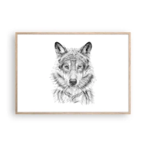 Plakat w ramie jasny dąb - Urodzony przywódca - 100x70 cm