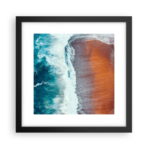 Plakat w czarnej ramie - Dotyk oceanu - 30x30 cm