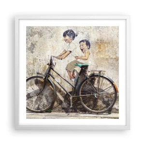 Plakat w białej ramie - Prawda czy fałsz? - 50x50 cm