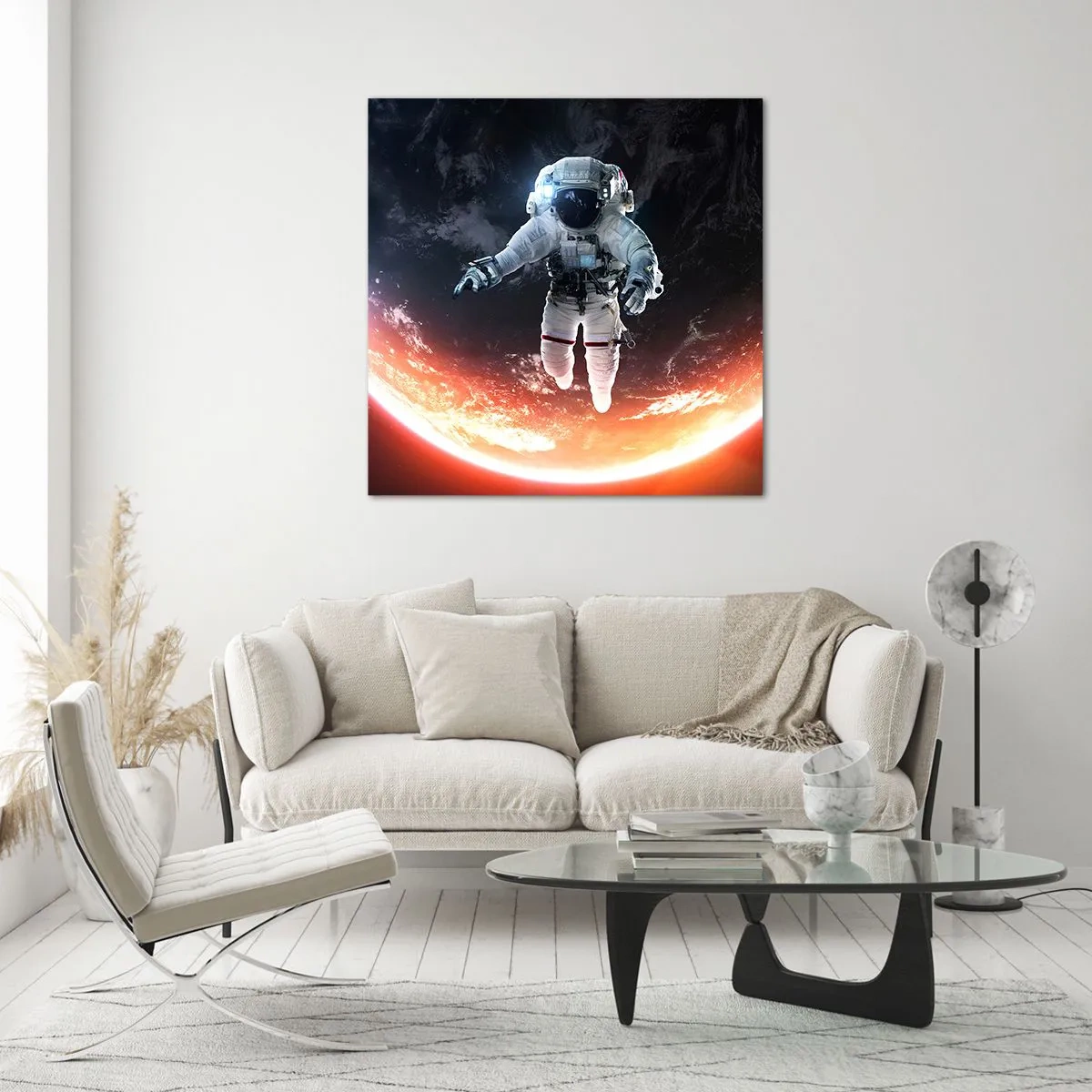 Obraz na szkle - Mogę zostać jeszcze chwilę? - 40x40 cm