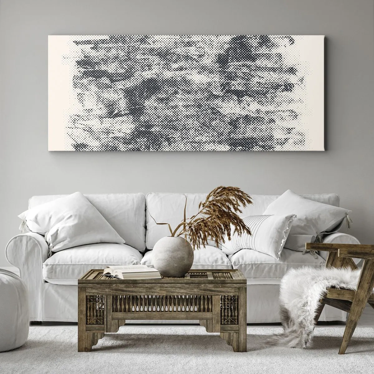Obraz na płótnie - Mglista kompozycja - 100x40 cm