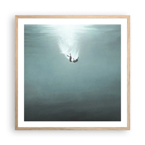 Plakat w ramie jasny dąb - W objęciach oceanu - 60x60 cm