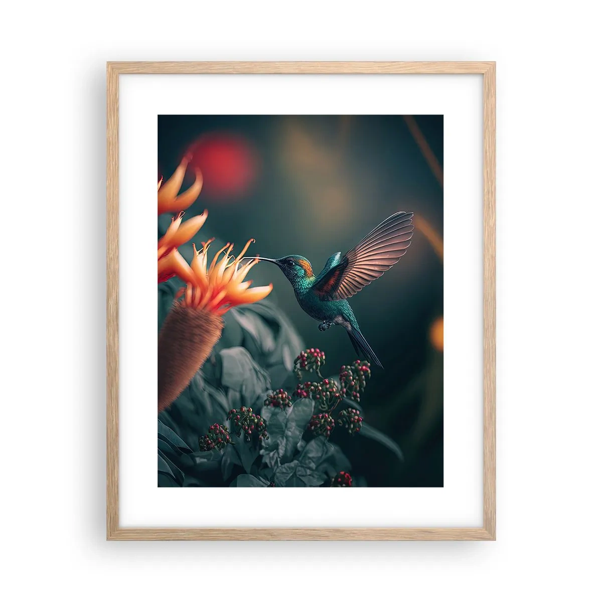 Plakat w ramie jasny dąb - naprawdę barwne życie - 40x50 cm