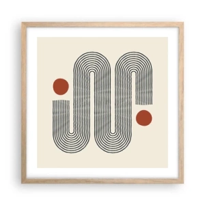 Plakat w ramie jasny dąb - Od początku do końca - 50x50 cm