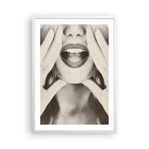 Plakat w białej ramie - Już idę! - 50x70 cm