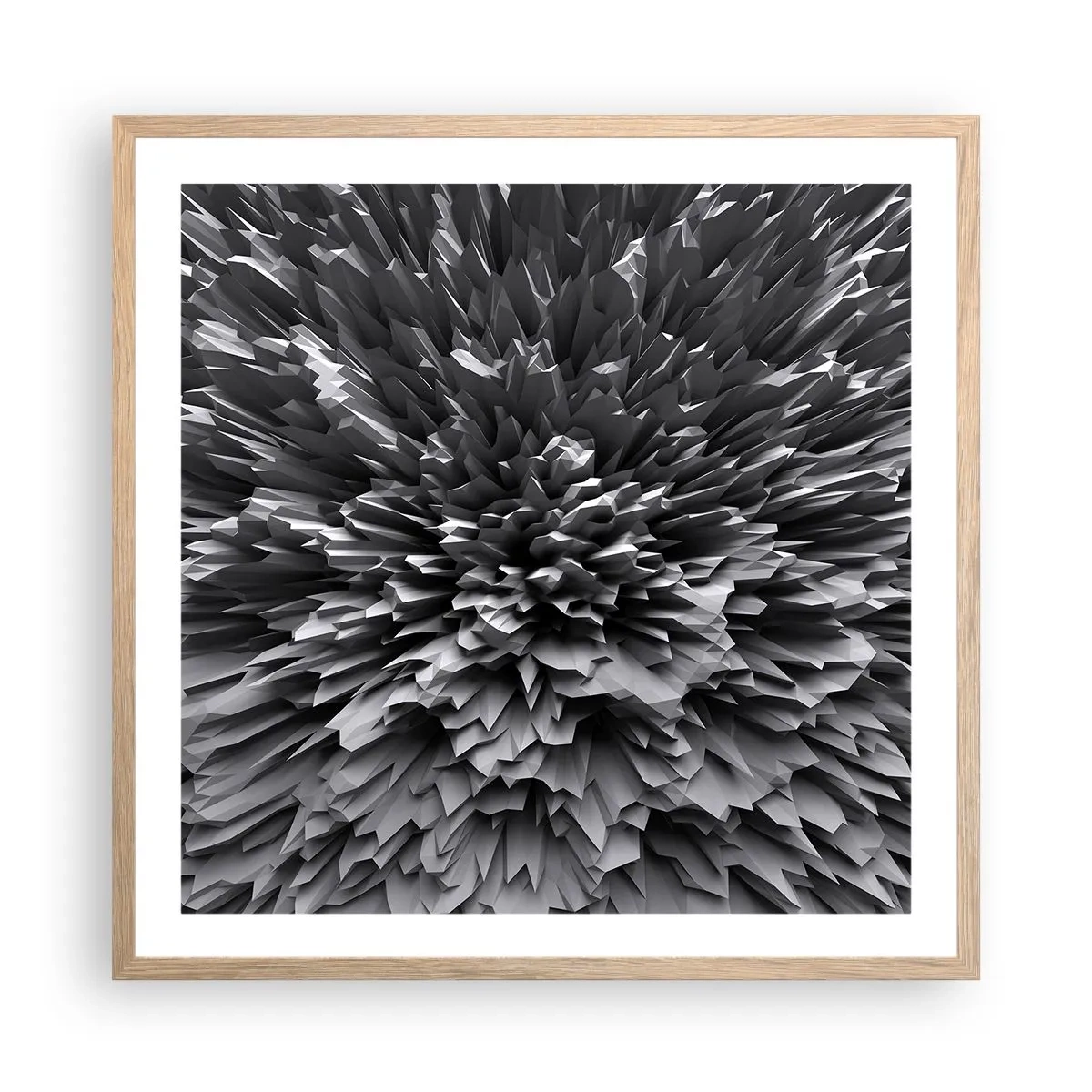 Plakat w ramie jasny dąb - Już ostrzej się nie da - 60x60 cm