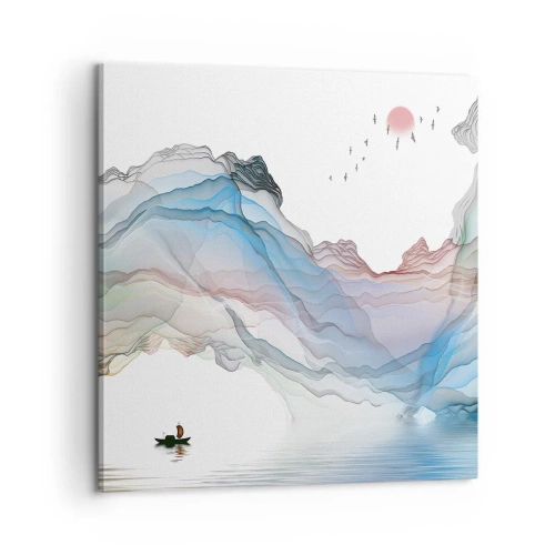 Obraz na płótnie - Ku kryształowym górom - 60x60 cm