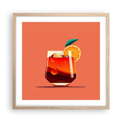 Plakat w ramie jasny dąb - Letnie orzeźwienie - 50x50 cm