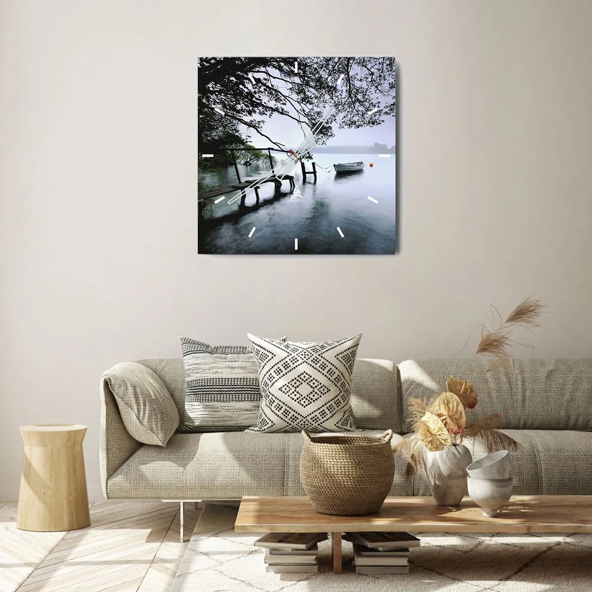 Zegar ścienny - Już odpoczywasz - 40x40 cm