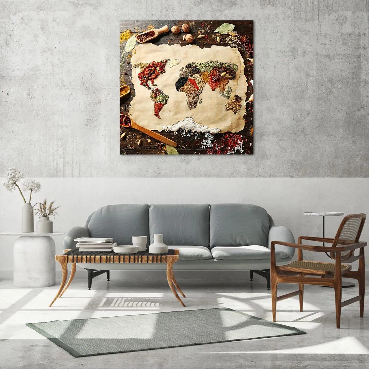 Obraz na szkle - Wszystkie smaki świata - 60x60 cm